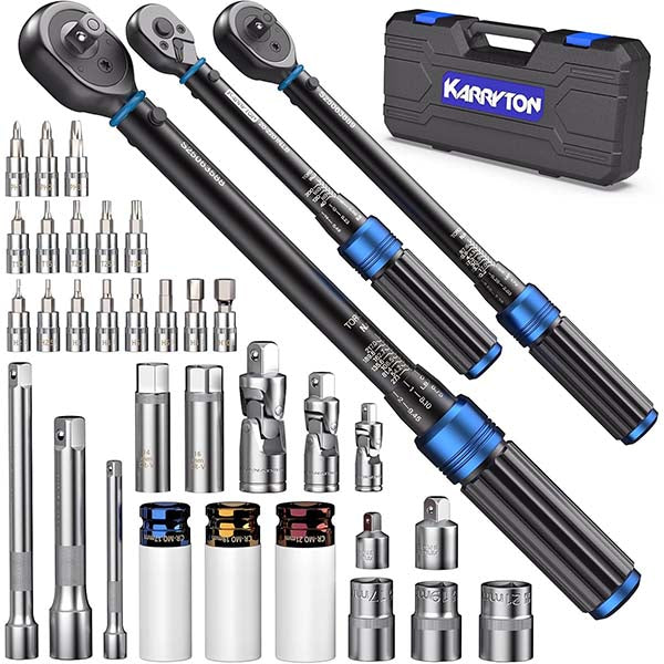 35pc Torque Wrench Set 1/4 3/8 1/2-Inch Drive